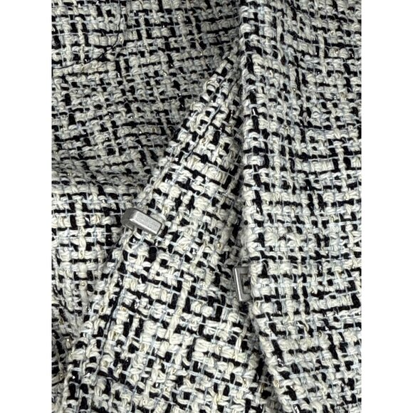 Max Mara Women's Tweed Blazer Jacket Fringe Cuff Pockets Workwear Office Size 10 - Picture 8 of 10